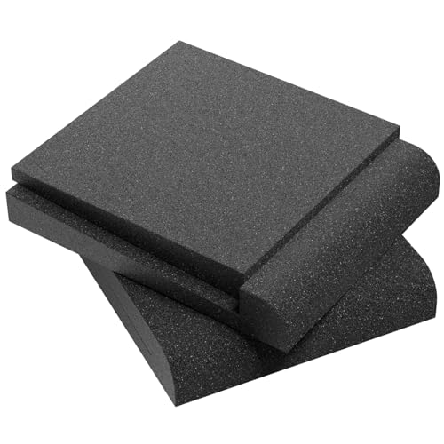 TONOR Isolation Pads for Speakers, Studio Monitor Acoustics Foam, High-Density Soundproofing Panels for Most 3"-4.5" Speakers, Adjustable Angle, Prevents Vibrations, 6.3" x 8" x 1.4", Pack of 2