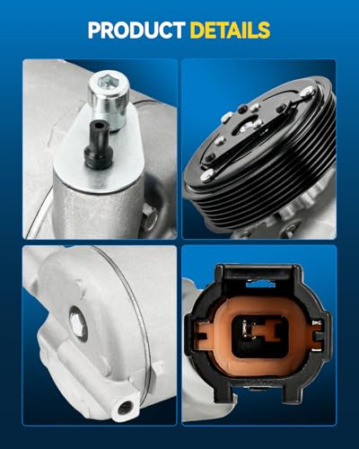Image of PHILTOP C1857 Air Conditioner AC Compressor with Clutch for Nissan Frontier 2018-2019, 2005-2017 4.0L,Xterra 2005-2015