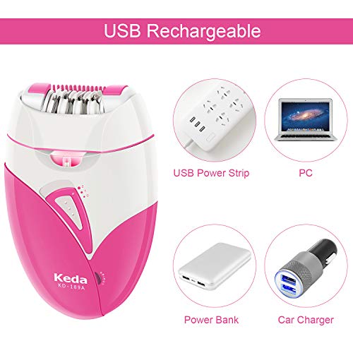 Hair Epilator Removal for Women - Cordless Women’s Epilator for Legs and Arms, Rechargeable Hair Remover Electric Tweezers - USB Recharge