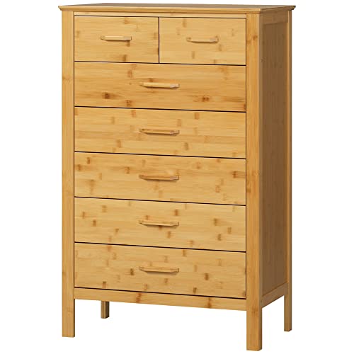 HOMCOM Kommode Sideboard mit 7 Schubladen Schubladenkommode Kleiderschrank...