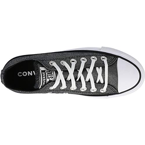Image of Converse Chuck Taylor All Star Lift Industrial Glam Ox Silver /Black Polyester 6 US Womens