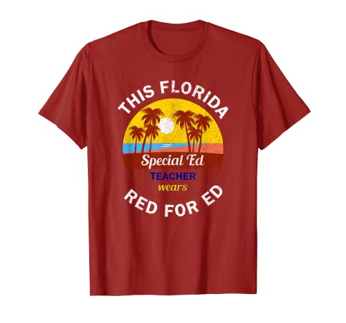 Rojo Para Ed Camisa Florida Special Ed Teacher Protest Tshirt Camiseta