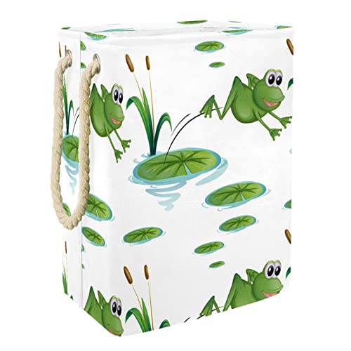 Panier à linge personnalisé déco grenouille pour une salle de bain ordonnée