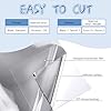 VINYL FROG Adhesive Vinyl Roll Chrome Mirror Silver Craft Vinyl – Huge Glossy Adhesive Permanent Silver Vinyl Rolls 30.5x380cm Vinyl Works with All Cutters #1