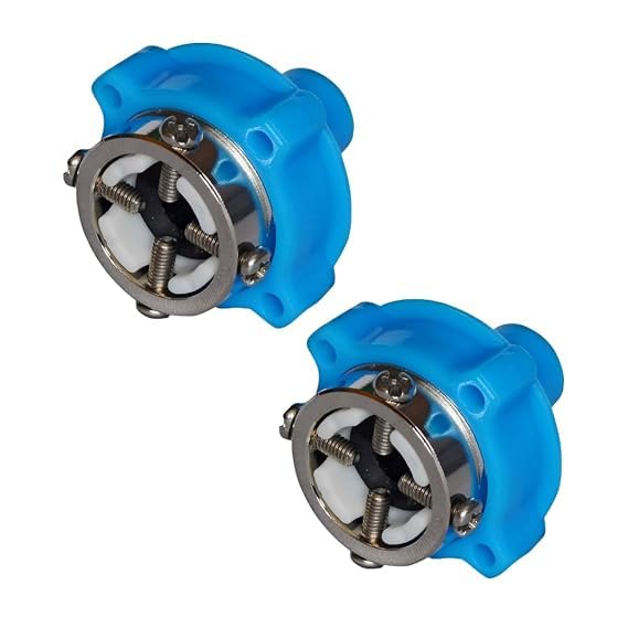 Image of SBD Fully Automatic Washing Machine Universal Tap Connector | Washing Machine Inlet Pipe Adapter | Tap Connector for Water Pipe | Easy Install Washing Machine Tap Adapter (Blue, Pack of 2)