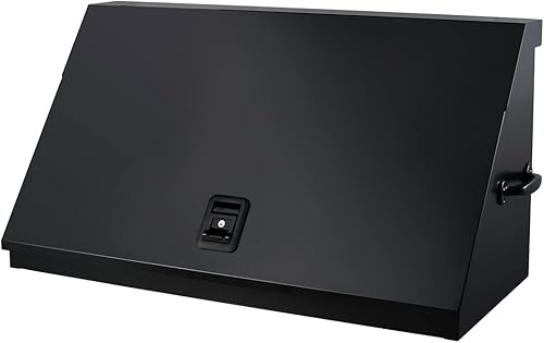 Miniatura 13 de Montezuma Caja de herramientas triangular de acero resistente de 41" x 18" (acero, negro plano)