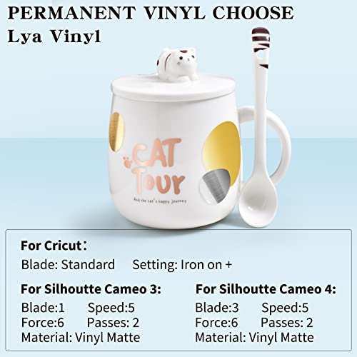 Image of Rose Gold Permanent Vinyl Roll 12 inch x 12FT - Lya Vinyl Metallic Outdoor Permanent Vinyl - Adhesive Vinyl Roll for Home Decor, Party Decoration, Mug, Window
