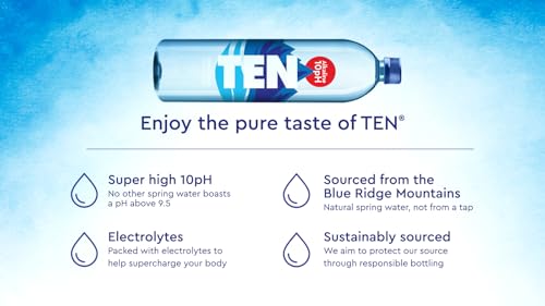 image for Alkalife TEN TEN Alkaline Spring Water, pH 10, High in Electrolytes, 1