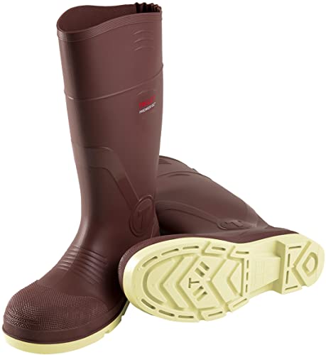 Image of Tingley Premier G2 93155 Plain Toe Knee Boot, Mens 13, Brick Red /Cream