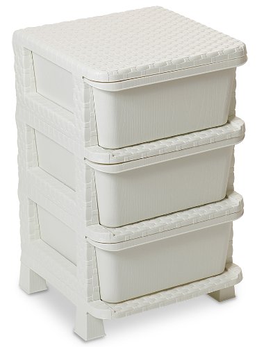 DEA HOME ART908 - Mesilla de Noche, Color Blanco