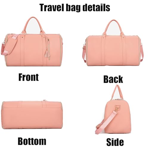 Styleushaven Foldable Travel Bag, Luxury Travel Bag Suitcase, Large Capacity Foldable Garment for Women (Blue Stripe)4