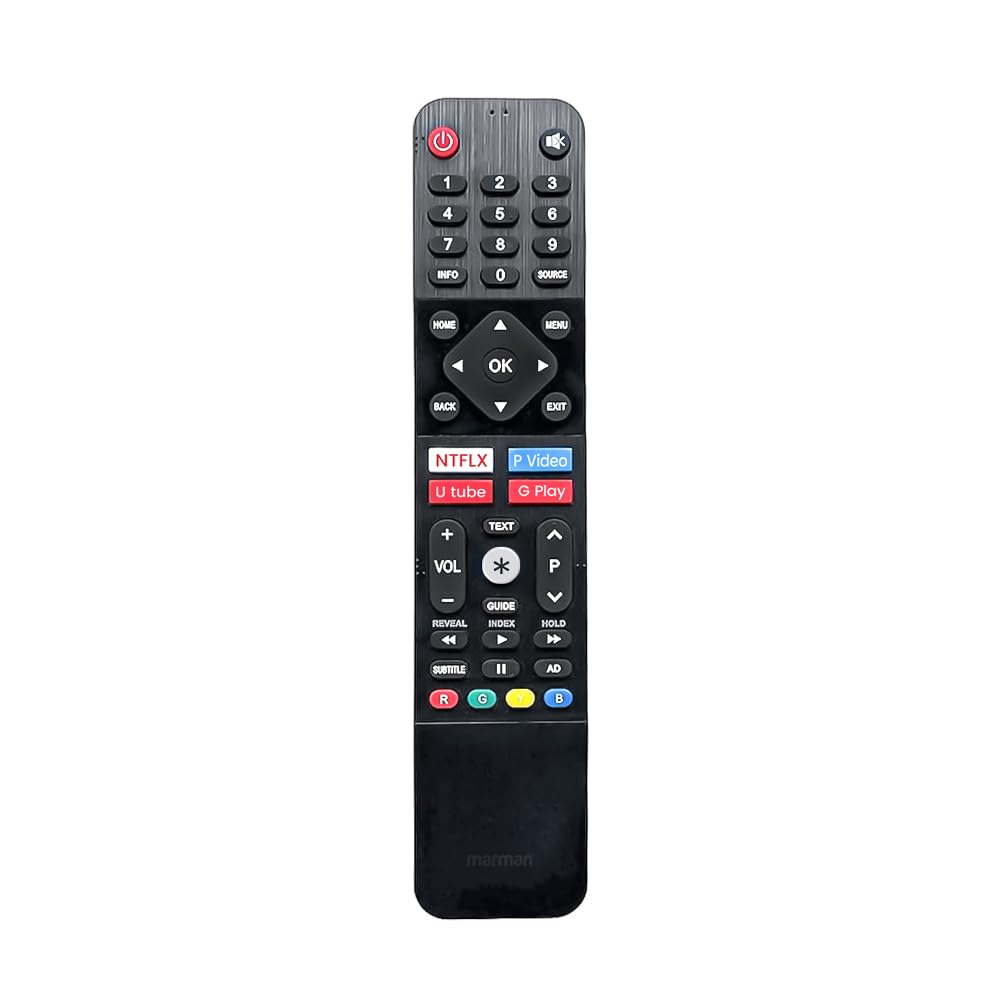 marman® Compatible with Motorola Tv Remote Control Original for Smart 4K QLED UHD OLED TV Without Voice Command and Google Assistant with Streaming App's- No Programming is Required