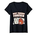 Photo Gallery donna best friends forever poo and toilet paper tp poop emoticon maglietta con collo a v Photo Gallery donna best friends forever poo and toilet paper tp poop emoticon maglietta con collo a v