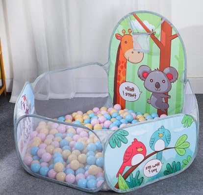 Piscine à balles pour bébé avec anneau de basket-ball - Tente de jeu pop-up pour enfants -...