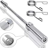 MAXSTRENGTH Olympic 2' Barbell Bar With Spring Lock Collars ideal for Weight Lifting Bodybuilding Chrome Mens Workout Fitness Training Heavy Duty Exercise Equipments (4ft)
