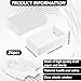 SynHHergyx Rectangle Drawer Boxes with Clear Window 6.5 x 3.7 x 1.6 inch White Gift Paper Boxes Small Cardboard Present Packaging Box for Party Favor Treats Festival Gift Packaging