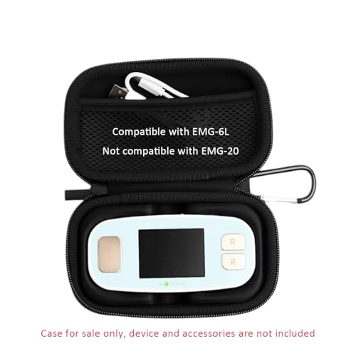 Image of EMAY Hard Carry Case for EMG-6L Device (Not for EMG-20) | Protective Travel Bag 6L Portable ECG Monitor (Case Only)