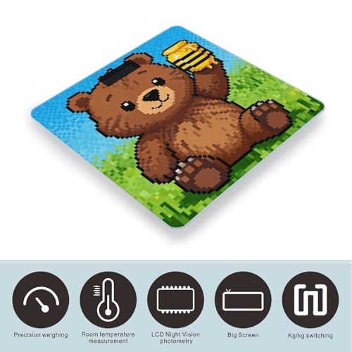 Báscula digital para baño Rustica Bear con base antideslizante miniatura 3