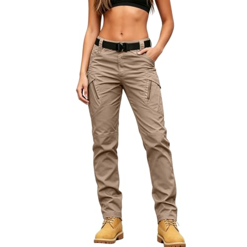 Women Cargo Pants Water Resistant Stretchy Outdoor Training Tactical Pants - image 7