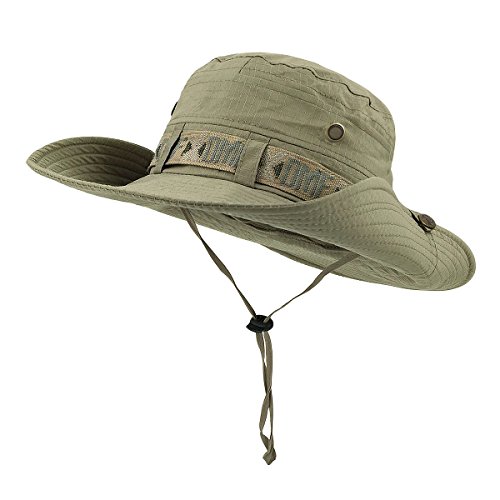 Lethmik Fishing Sun Boonie Hat Waterproof Summer Uv Protection Safari Cap Outdoor Hunting Hat #TOP1