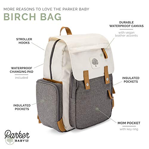 Parker Baby Co. CAHY-1KTX-ZDDV Parker Baby Diaper Backpack - Large Diaper Bag thumb #1