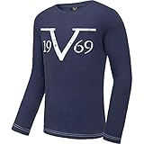 vielseitig kombinierbar Versace 1969 Abbigliamento Sportivo SRL 19V69 Langarmshirt Rundhals V117 by (Model: C591 - Herren, Navy; Größe: M) FBA