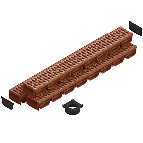 Standartpark- 4 Inch Trench Drain System with Grate - TERRACOTTA (3)