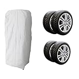 WEIMALL タイヤラックカバー (選べるサイズ) 幅62×奥行69×高さ141cm シルバーコート ポリエステル150D UVカット 専用カバー (Mサイズ)【CFJ010M0】