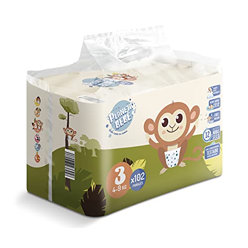 DIA PLANETA BEBE pañales 4-9 kgs talla 3 paquete 102 uds