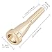 EASTROCK Trumpet Mouthpiece 3C Gold Plated Bullet Shape Vaccum Package
