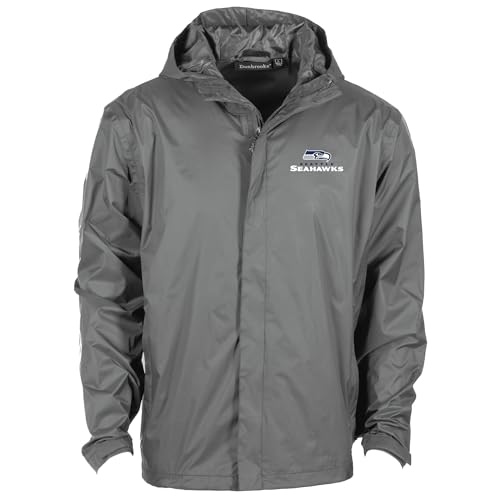 Image of Dunbrooke Men's NFL Tropic Waterproof Packable Full-Zip Hoodie Jacket