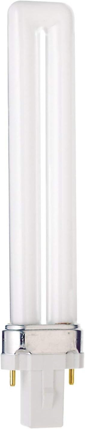 (Case of 10) Satco S8306 - CFS9W/827 9-Watt 2700K Single Tube 2-Pin G23 Base T4 Compact Fluorescent Lamp