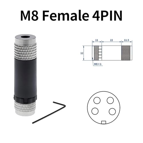 Conector M8 de 4 pines angular para instalacion electrica en espacios reducidos 2