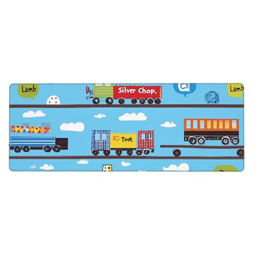 Tapis de souris de jeu train animé grand format : glisse fluide et base antidérapante