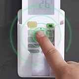 Opatiny Fernbedienungshalter, Wandhalterung für Fernseher und Ventilator, Kunststoff-Aufbewahrungsbox mit einfacher Installation, 2 Stück in Schwarz/Weiß/Grau