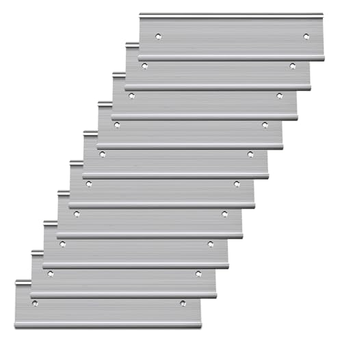 10 Pack Aluminum Name Plate Holders (Silver)