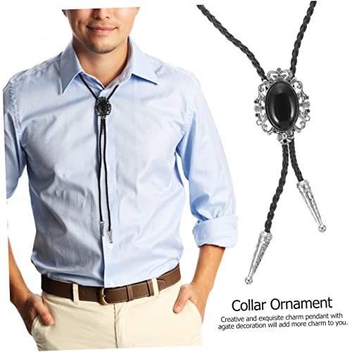 GALPADA Fantasia de ágata Bolo Pingente Ornamento Cowboy Vintage Gravata Decoração Camisa Terno Pedr