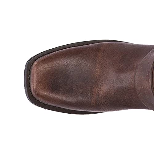 Dingo Womens Molly Square Toe Motorcycle Boots Mid Calf Low Heel 1-2" - Brown - Size 8 M #TOP3