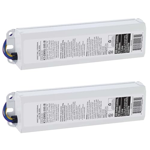 OHLECTRIC 2 Pack - Replacement for Keystone KT-EMRG-500/B - 1 Lamp Fluorescent Emergency Ballast - 500 Lumen Output - 90-Minute Emergency Illumination & Quick Recharge |UL Listed