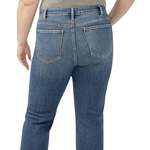 Silver Jeans Co. Women's Plus Size Avery High Rise Curvy Fit Trouser Leg Jeans4