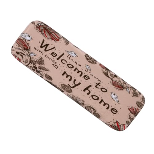 POPETPOP Tapis Antidérapant pour Escaliers avec Dos Caoutchouc Absorbant et Lavable Tapis de Marche Polyester Confortable Protection contre les Chutes et Salissures Motif