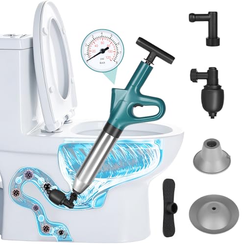 Stura WC, Pompa stura scarichi a Pressione, Sturalavandini a Pressione, stura lavandini e scarichi Professionale, Stura Lavandini a Pressione Wc Potente, per Disintasare Wc, Lavello, Vasca