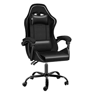 YSSOA Gaming Chair, Big and Tall Gamer Chair, Racing Style Adjustable Swivel Office Chair, Ergonomic Video Game Chairs with Headrest and Lumbar Support