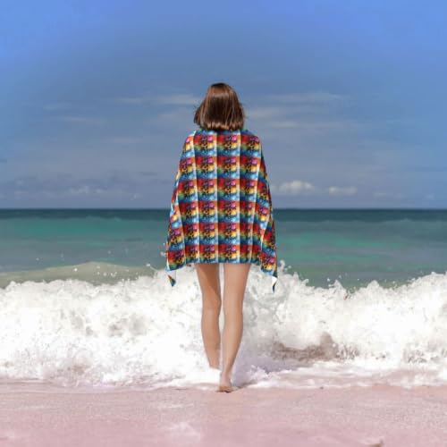 Toalla de playa de calaveras ideal para tus vacaciones de natación y yoga 7