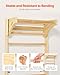 VEVOR Swedish Ladder Wall Gym, 2-in-1 10-Level Indoor Jungle Gym, 220LBS Loading Solid Wood Gymnastic Stall Bars for Kids & Adults, Indoor Playground Climbing Playset with Pull-Up Bar, Wall Ladder