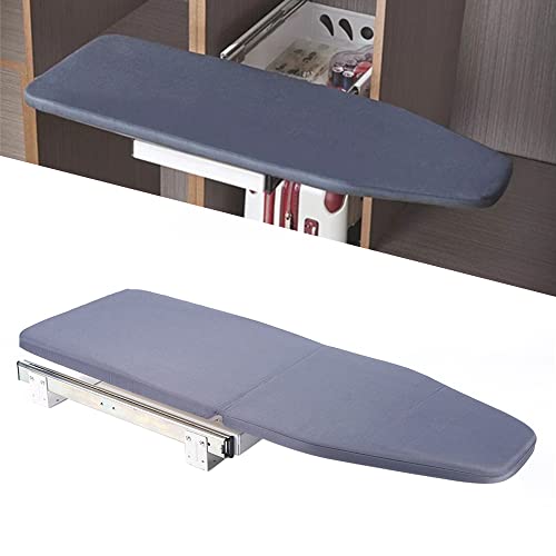 Retractable Pull Out Ironing Board Closet Sliding Out Swivel Iron Board With Heat Resistant Ironing Cover In Cabinet For Apartment & Small Room, Board Size: 31.9"×12.2" #TOP2