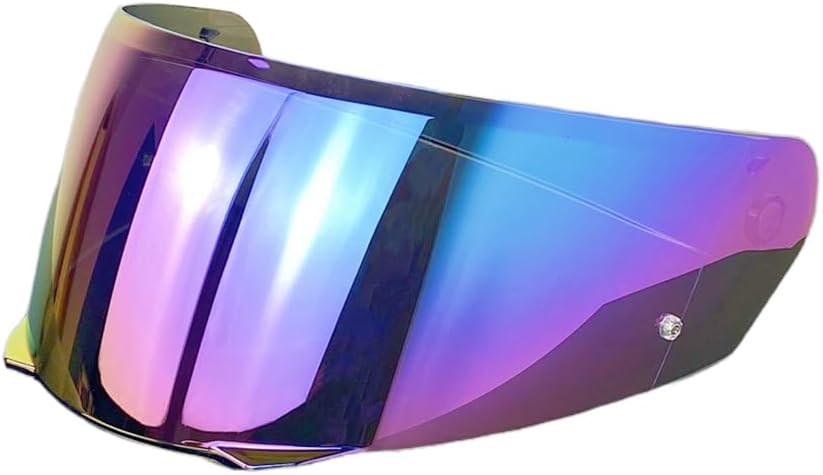 i90 Visor Replacements, HJ-33 Helmet Shield for HJC I90 I91 Helmets, UV Protection Windproof Moto Helmets Parts (Rainbow-day use only)