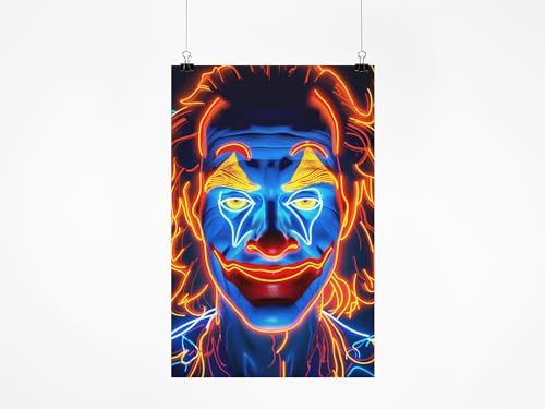 Affiche Le joker Batman néon pour remplacer un mur blanc terne