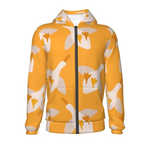 Flying Ducks Kid Hoodies Boys Zip Up Sweatshirts Girls Pullover with Pocket2