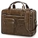 RAINSMORE messenger bags for men Vintage briefcase PU Leather laptop bag 15.6 Inch satchel bag for Work Business Office College Trip School Brown